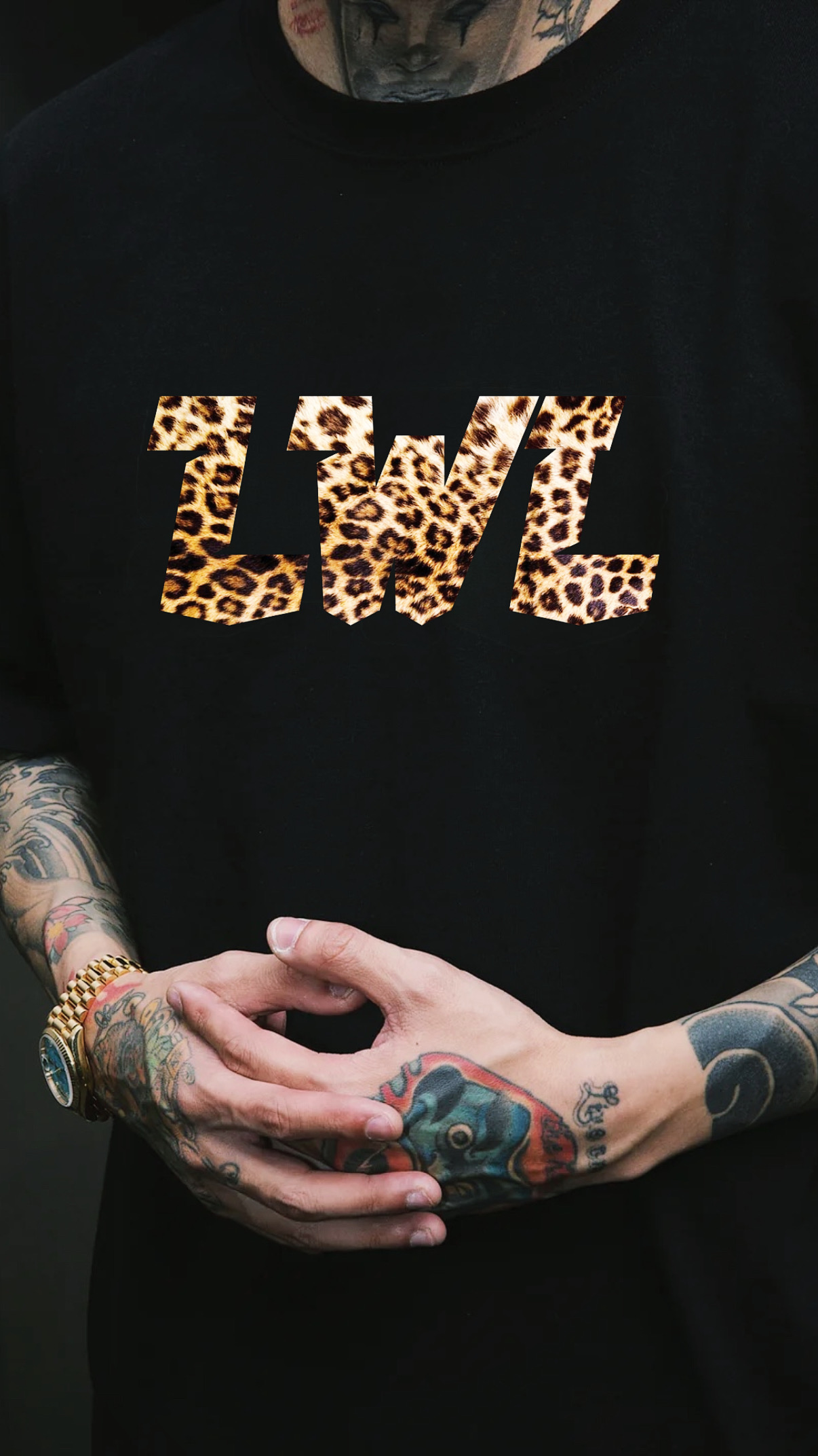 LWL Leopard Logo Print TEE - Image 6